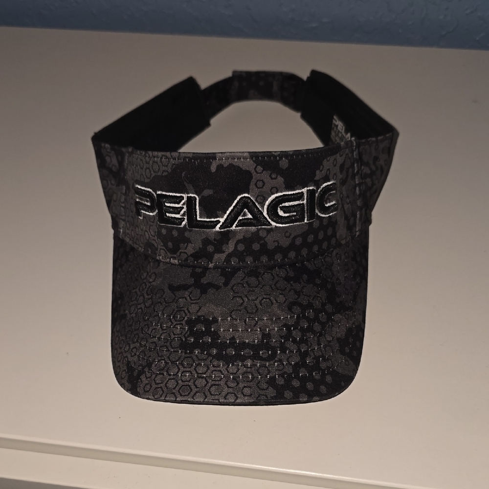 Pelagic Black and Gray Visor Hat